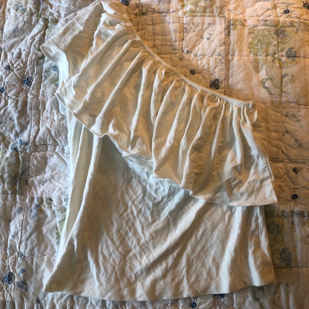 Forever 21 one shoulder white top